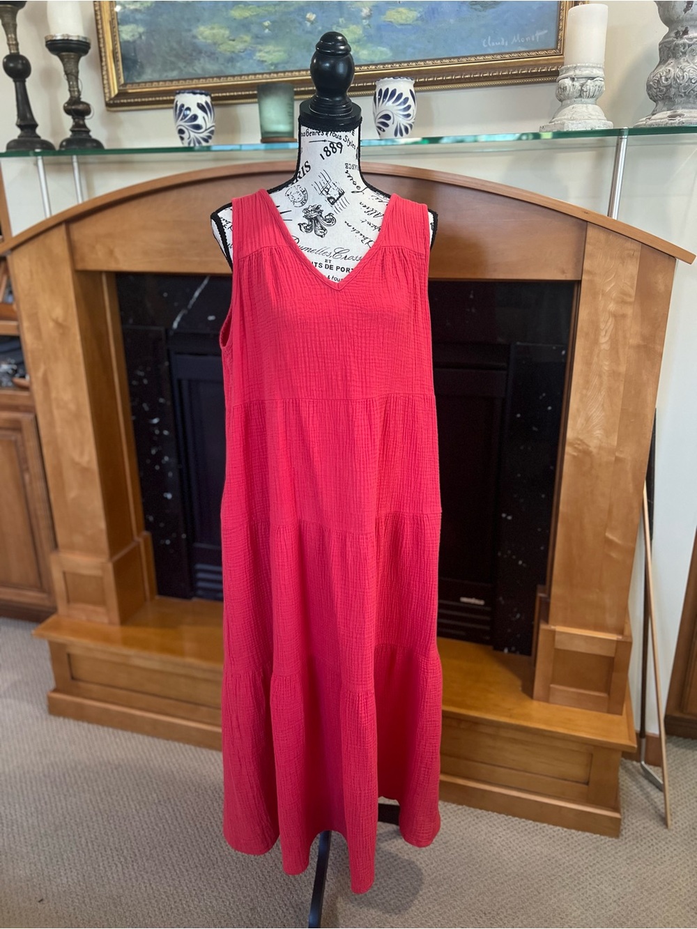 Marine Layer Sleeveless V-Neck Tiered Dress